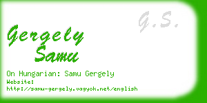 gergely samu business card